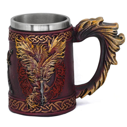 Ancient Treasures' Vikings Hydra Dragon Drinking Mug Tankard