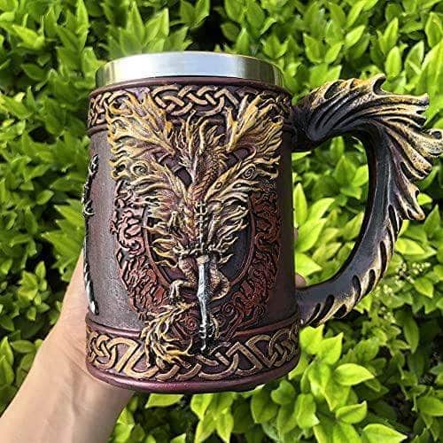 Ancient Treasures' Vikings Hydra Dragon Drinking Mug Tankard