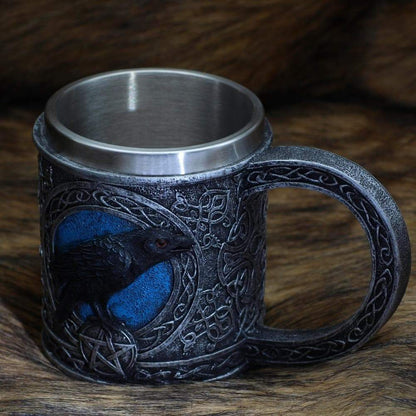 Viking Odin Raven Stainless Steel Mug