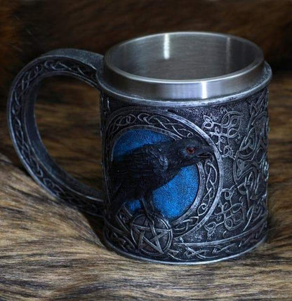 Viking Odin Raven Stainless Steel Mug