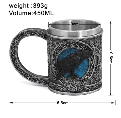 Viking Odin Raven Stainless Steel Mug