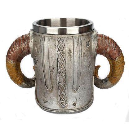 Vikings Goat Horns Stainless Steel Mug - Bundles