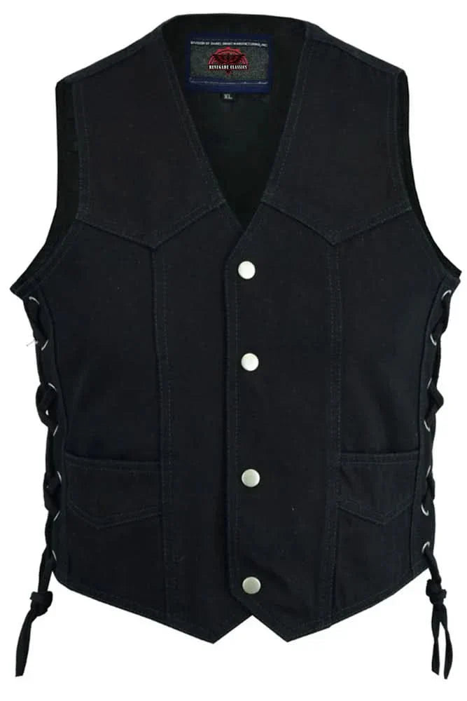 Kid's Denim Side Lace Vest
