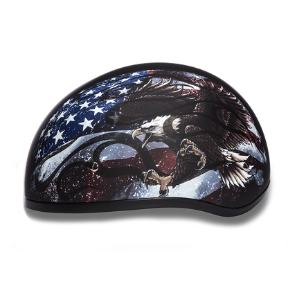 D6-USA ‘DAYTONA SKULL CAP’ with USA Flag and Eagle Half Face Helmet