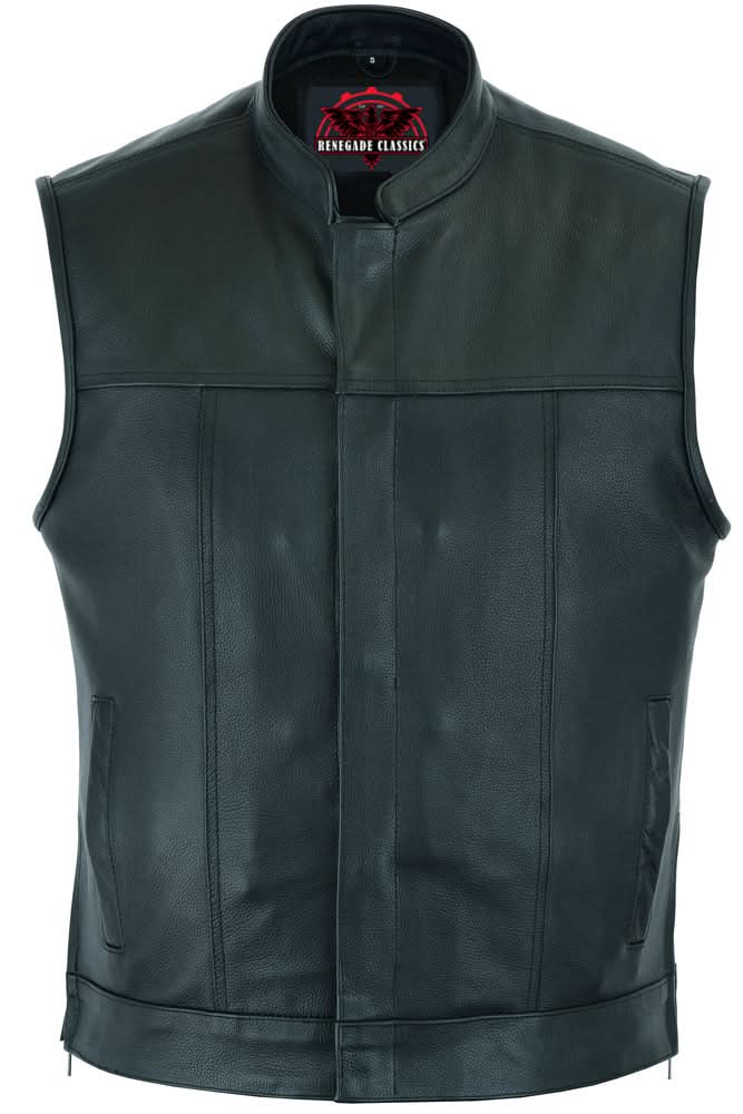 Men's Double Crosser Motorcycle Vest - Black