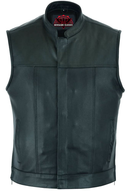 Men's Double Crosser Motorcycle Vest - Black