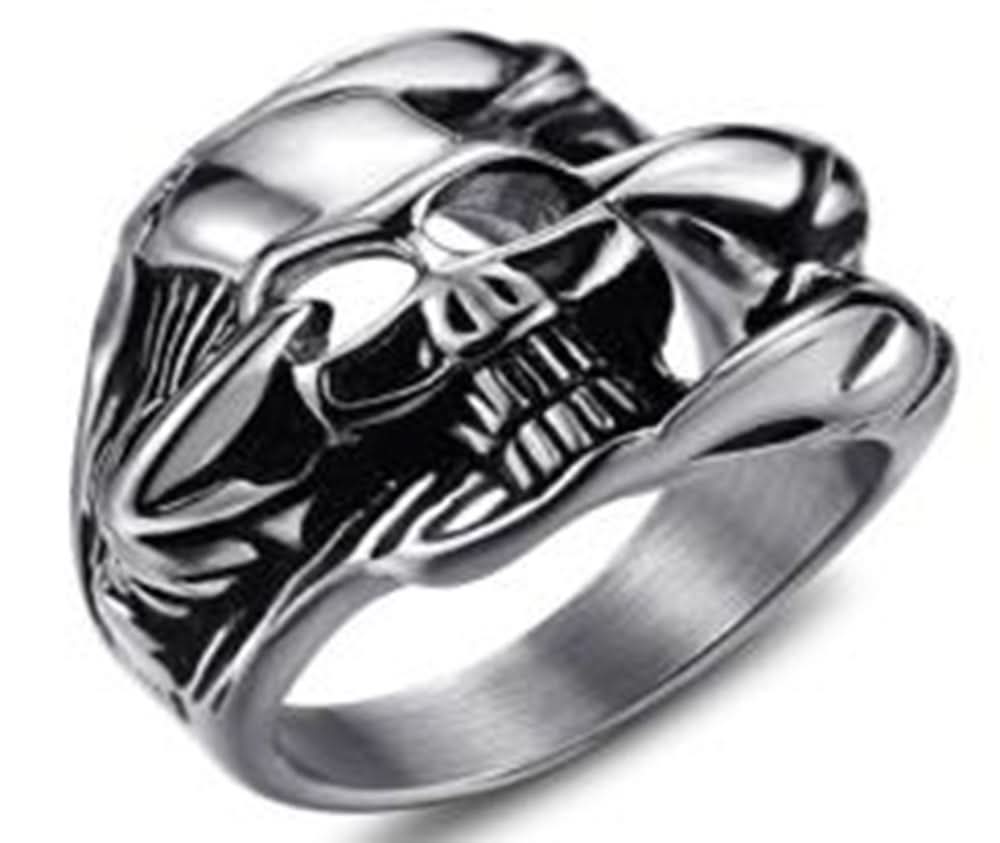 R15 Stainless Steel Skull Vador Biker Ring