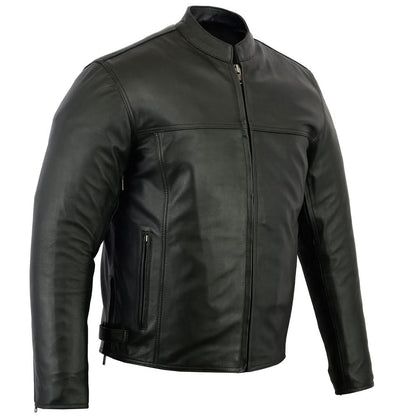 Men's Black Scooter Leather Jacket
