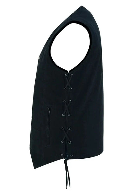 Men's Ten Pocket Denim Utility Vest - TALL