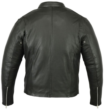 Men's Black Sporty Cruiser Leather Jacket