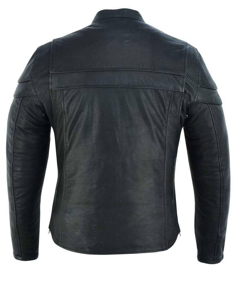 Speedster Black Men's Leather Motorcycle Jacket
