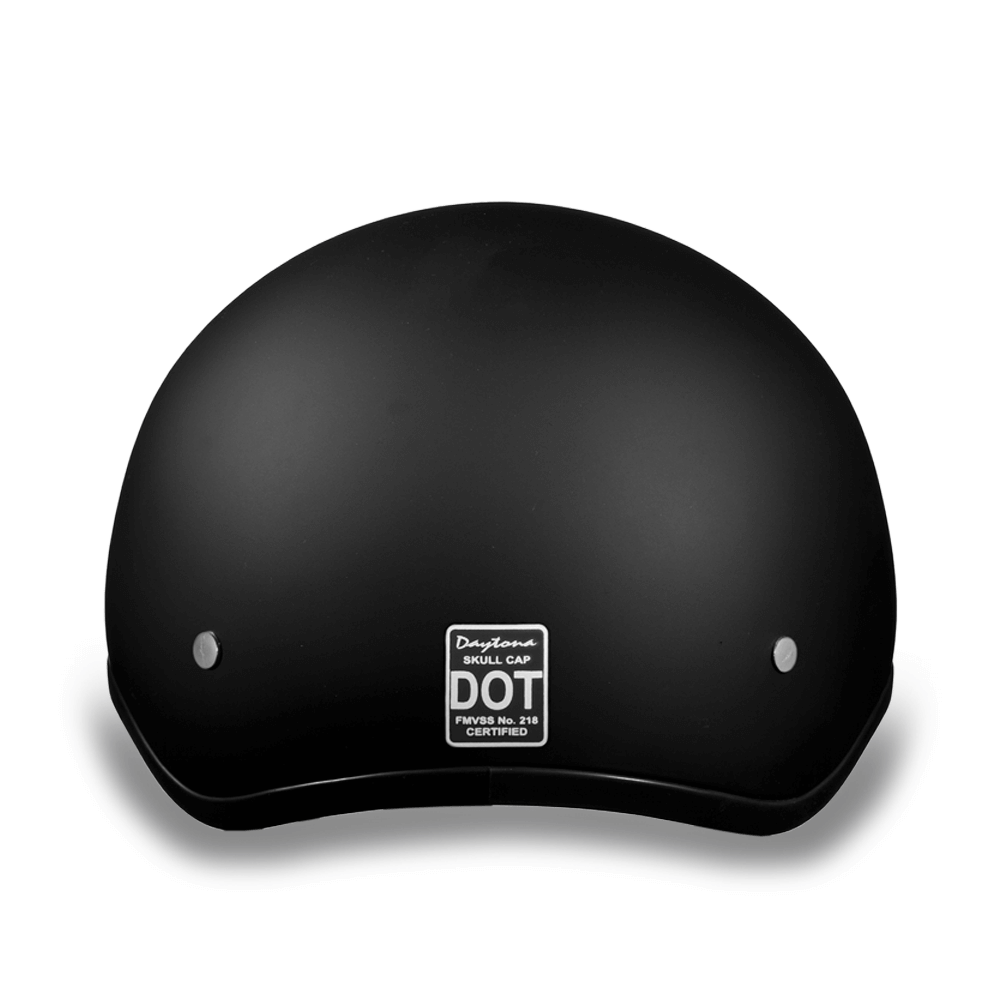 D1-B DOT Approved Daytona Skull Cap Helmet – Dull Black
