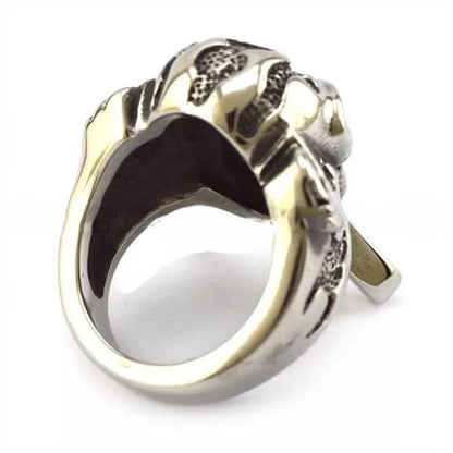 R31 Stainless Steel X Skull Biker Ring