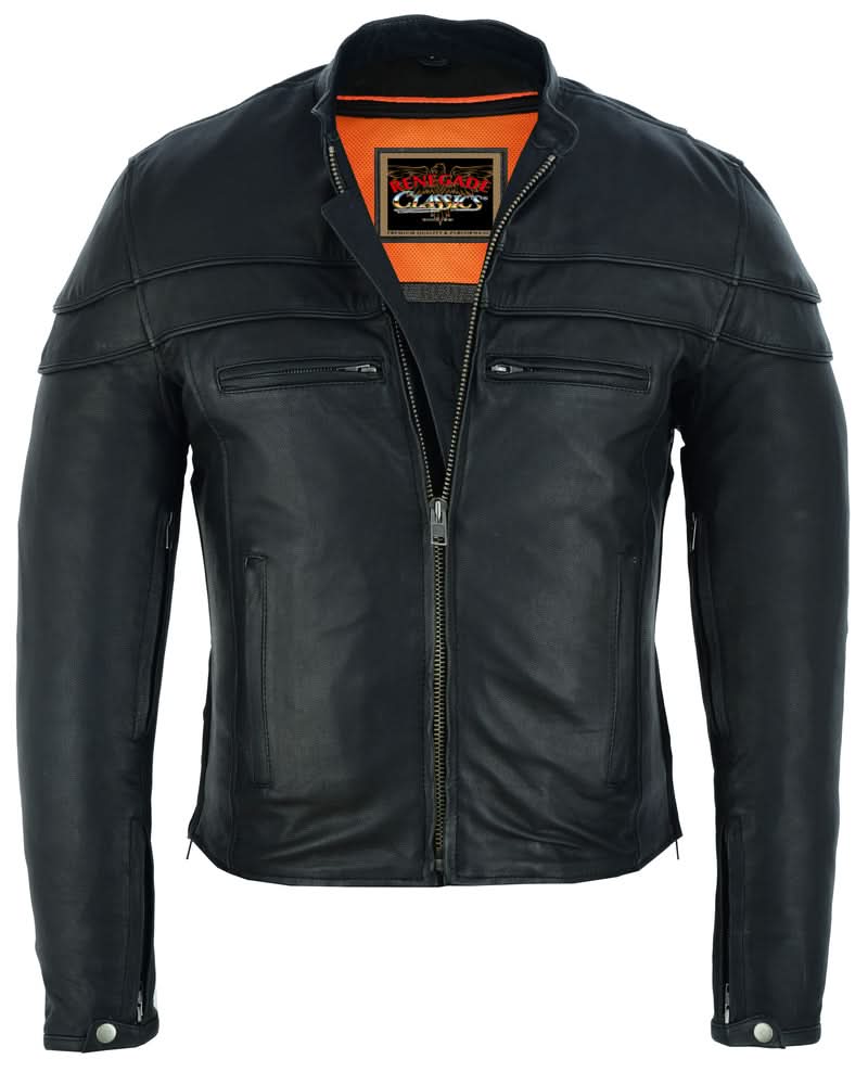 Speedster Black Men's Leather Motorcycle Jacket
