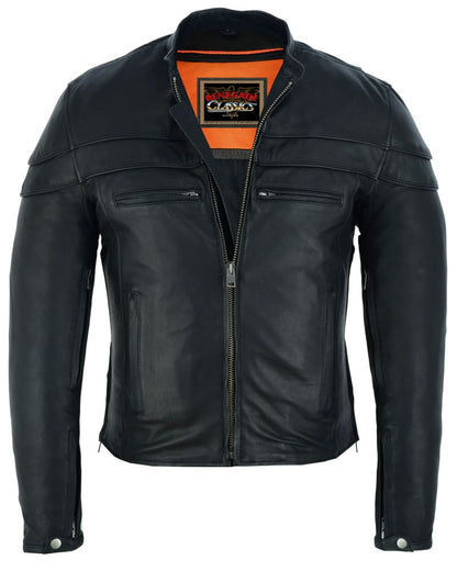 Speedster Black Men's Leather Motorcycle Jacket