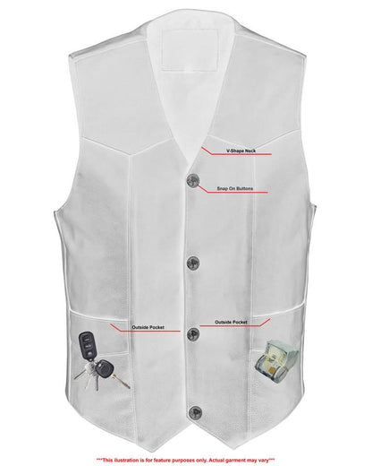 Advance Men's Buffalo Nickel Head Snap Vest