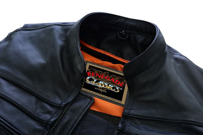 Speedster Black Men's Leather Motorcycle Jacket