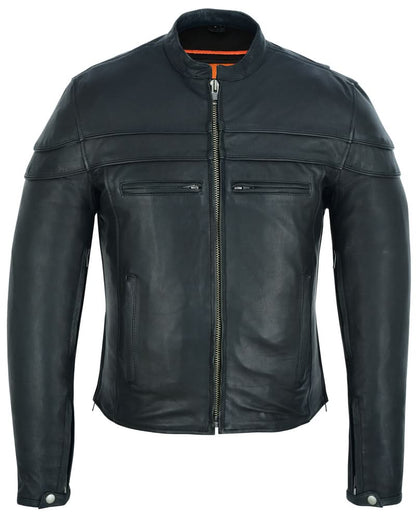 Speedster Black Men's Leather Motorcycle Jacket