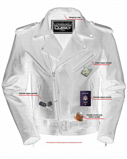 Super Arnold Men's Black Leather Jacket – Retro Design