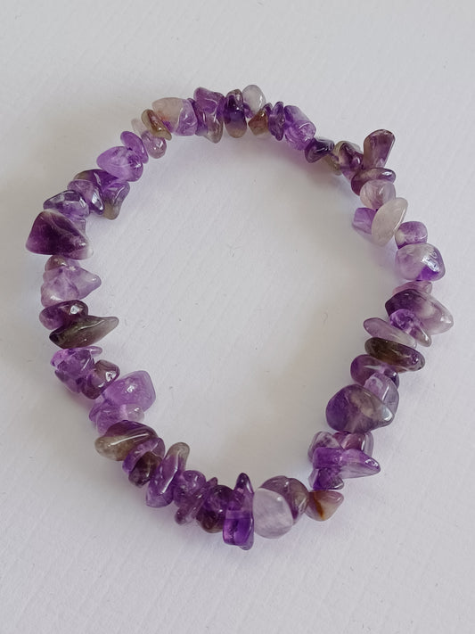 Amethyst Natural Stone Stretch Bracelet
