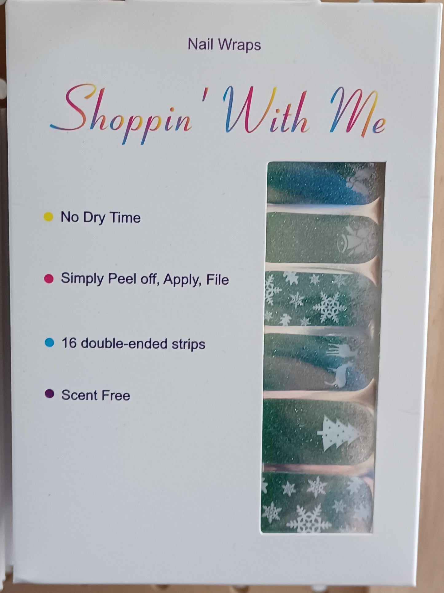 Xmas Tree Green Nail Wraps