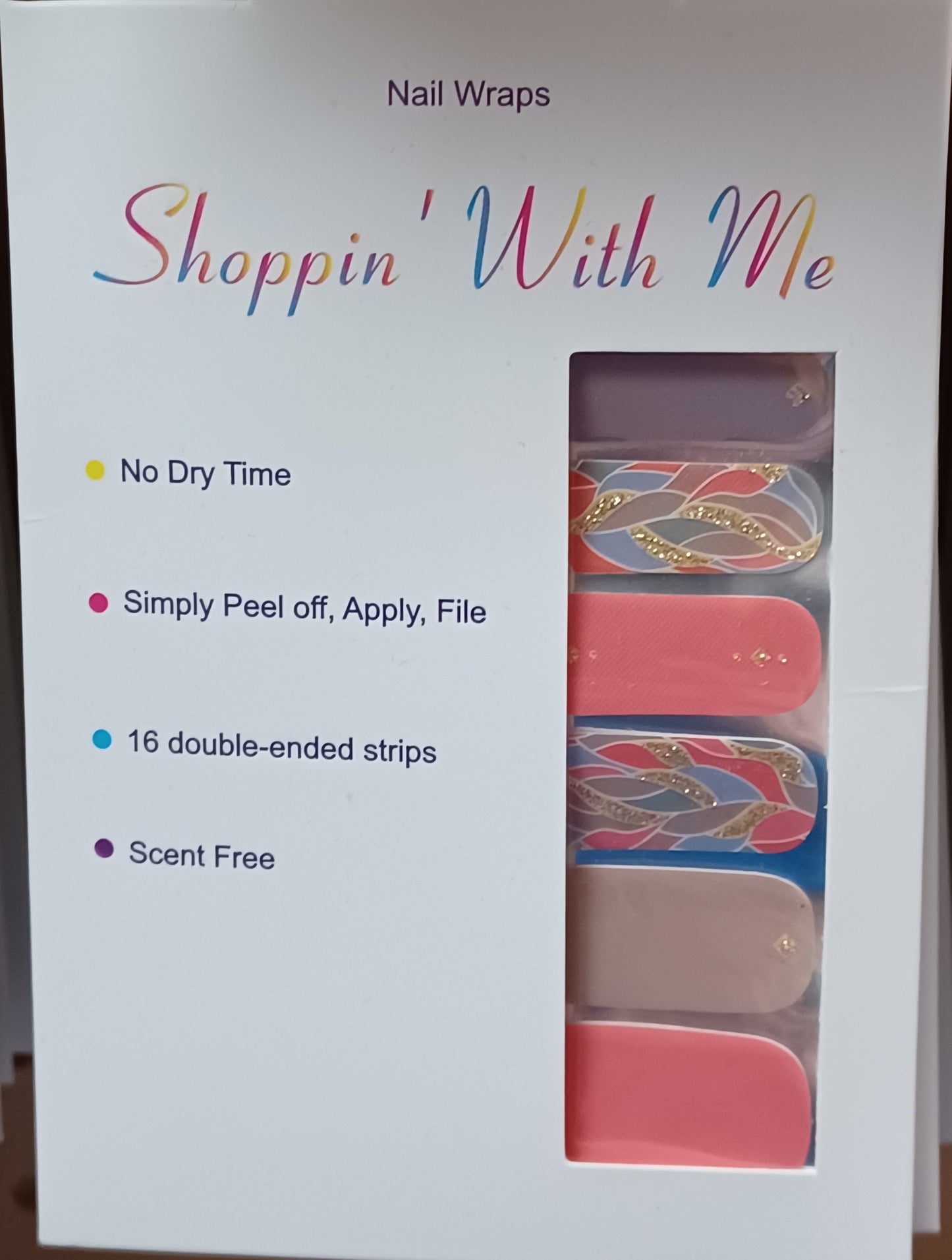 Peach Fancy Nail Wraps