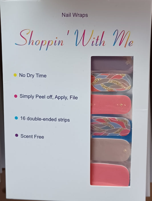 Peach Fancy Nail Wraps