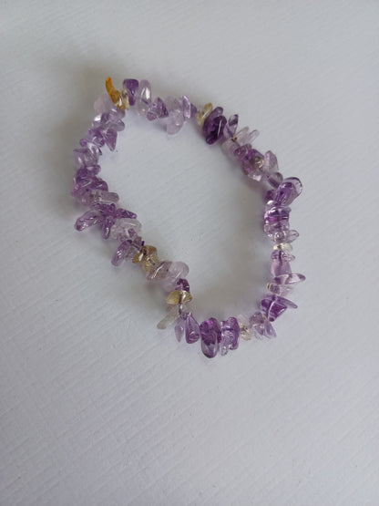 Super Seven Amethyst Natural Stone Stretch Bracelet