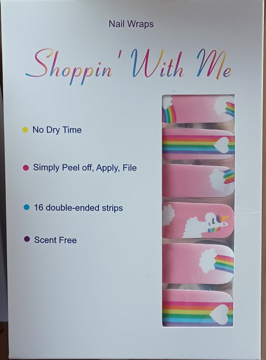 Pink Unicorn Nail Wraps