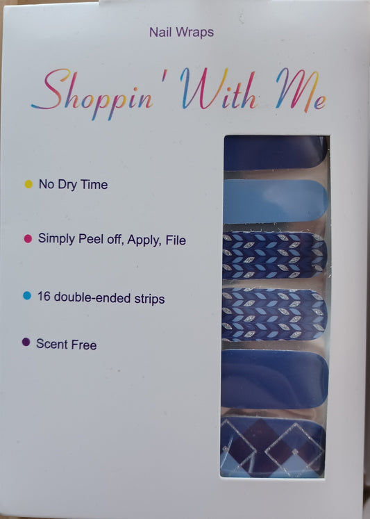 Weather Blue Nail Wraps