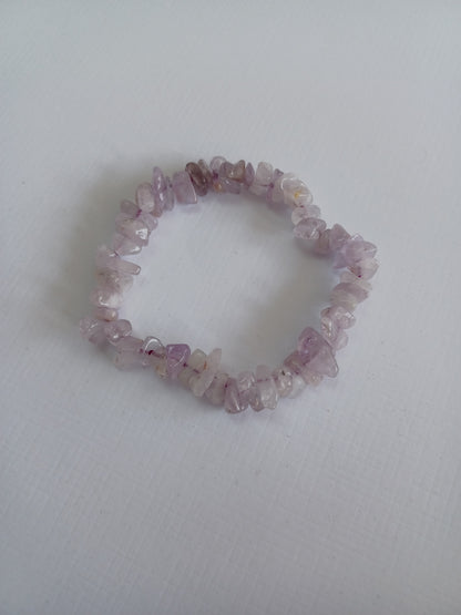 Light Amethyst Natural Stone Stretch Bracelet