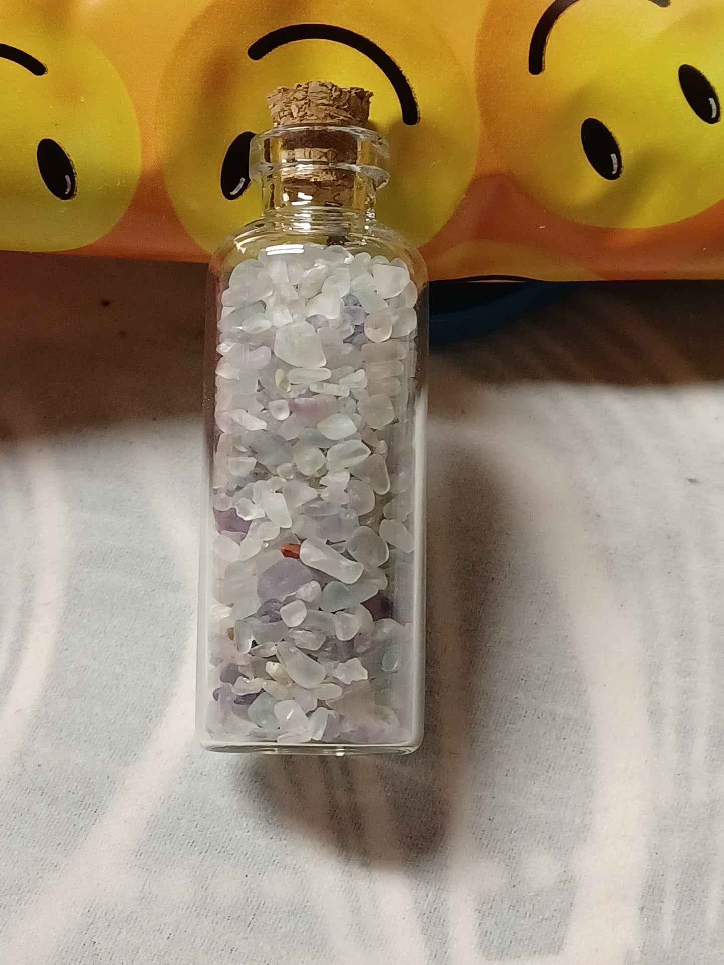 Gemstone Chip in Glass Bottle