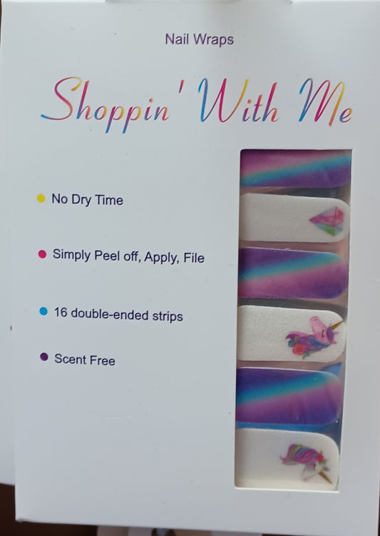 Rainbow Unicorn Nail Wraps