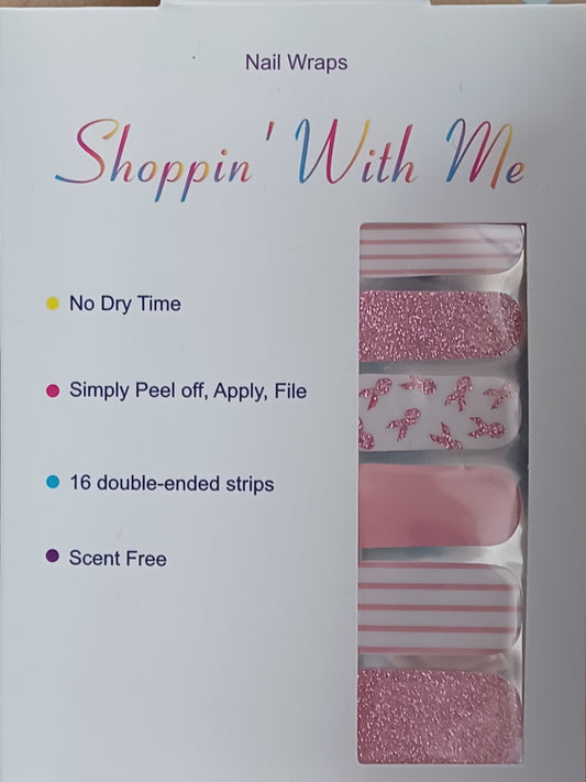 Pink for a Cure Nail Wraps