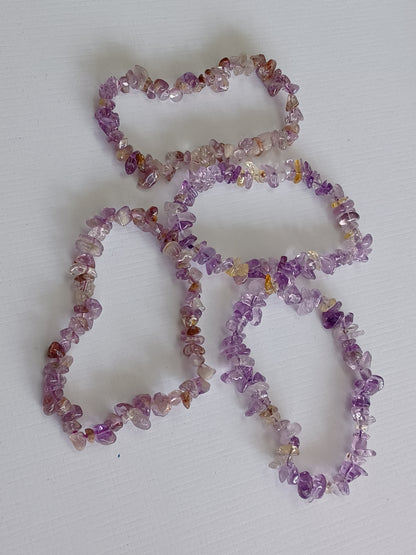 Super Seven Amethyst Natural Stone Stretch Bracelet