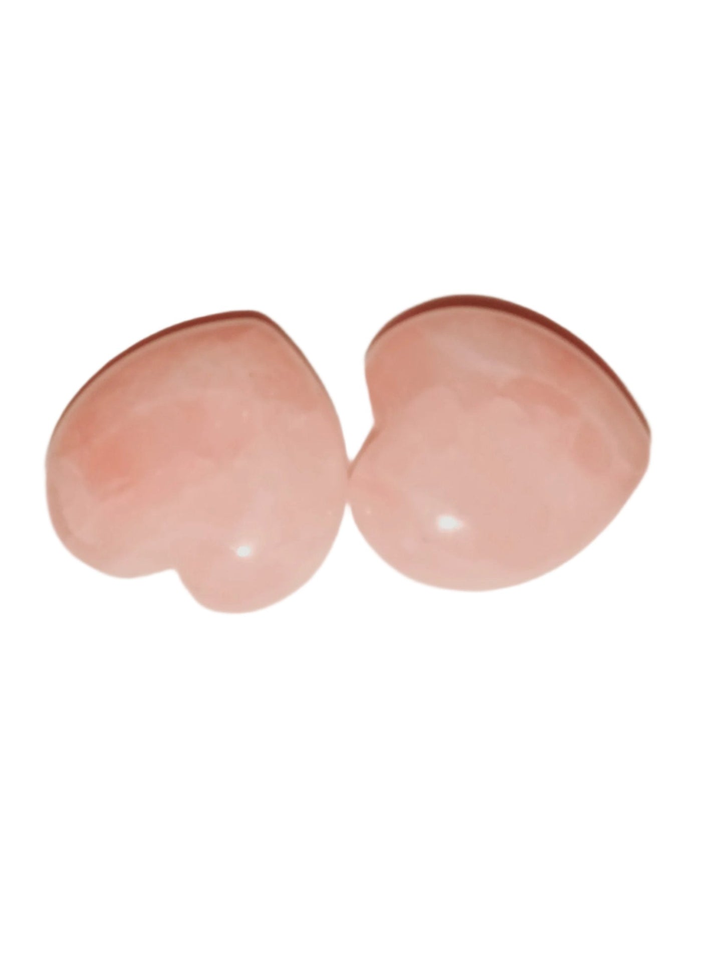 2 Rose Quartz Hearts