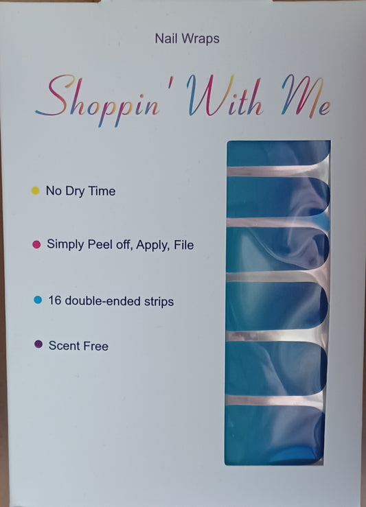 Blue Ombre Nail Wraps