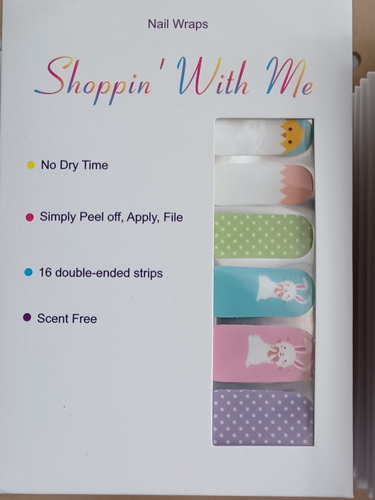 Easter Egg Bunny Nail Wraps