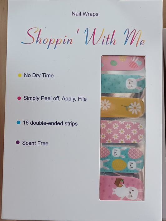 Bunnies and Daisies Nail Wraps