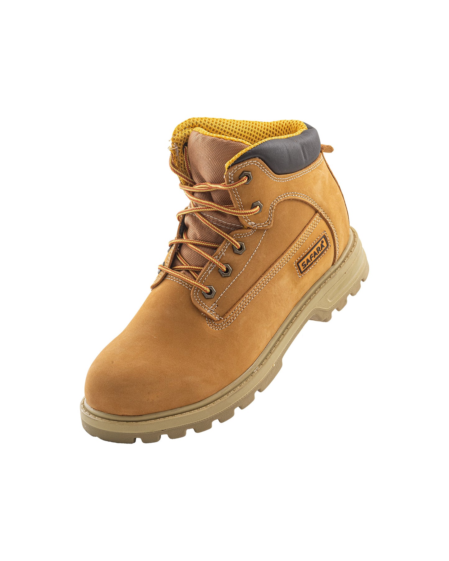 Safara Rugged Wheat Nubuck Water Resistant Work Boots [R20883]
