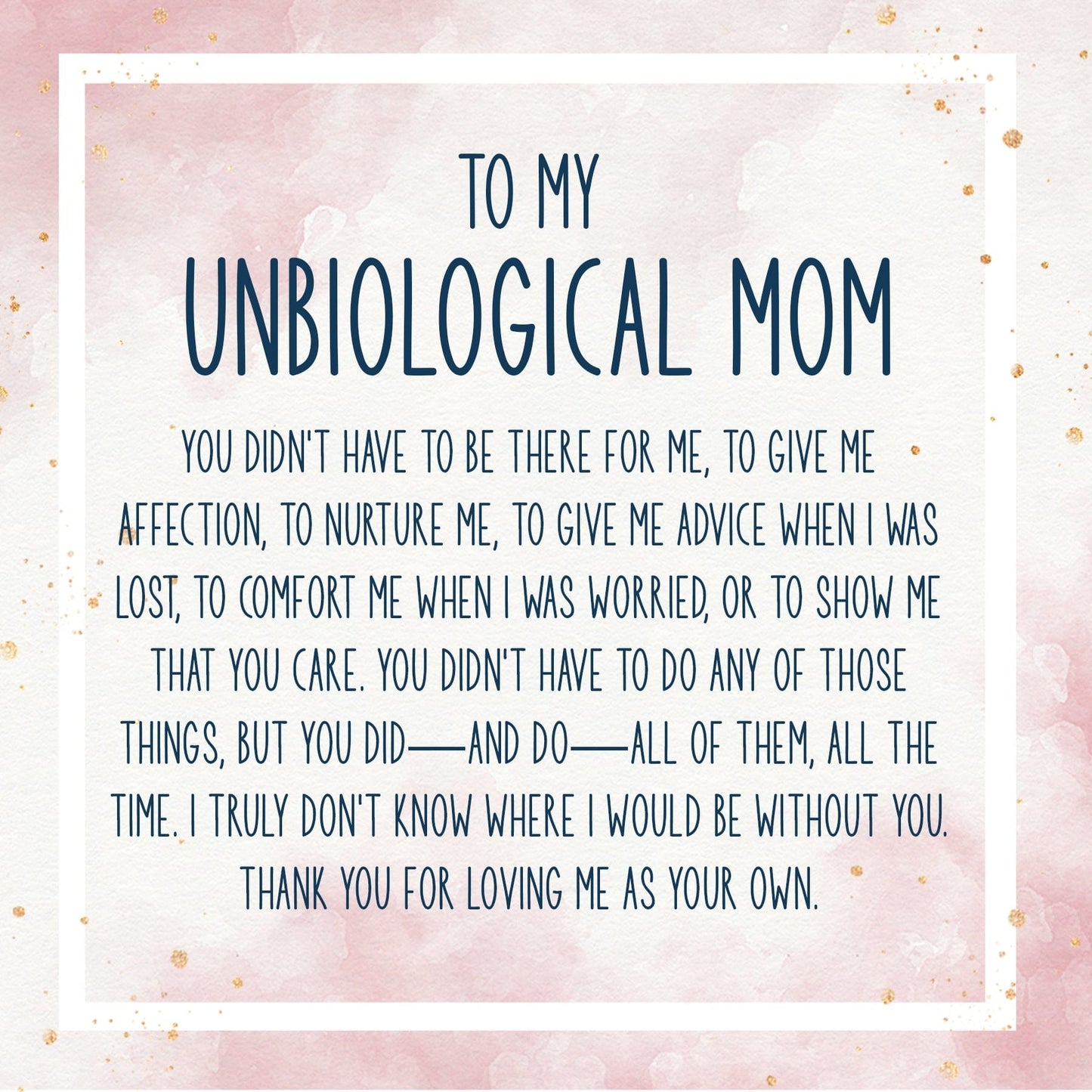 Unbiological Mom Double Circle Necklace Spa Gift Box Set