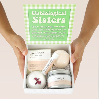 Unbiological Sisters Double Circle Necklace Spa Gift Box Set