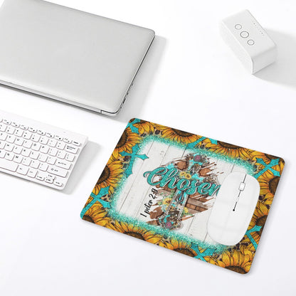 Chosen Cross Leather Mouse Pad