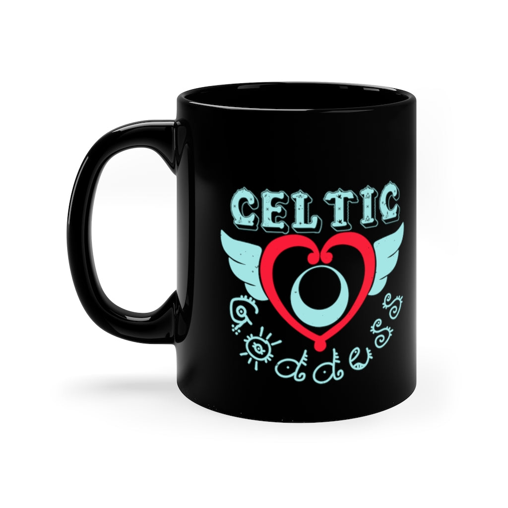 Celtic Goddess 11oz Black Mug