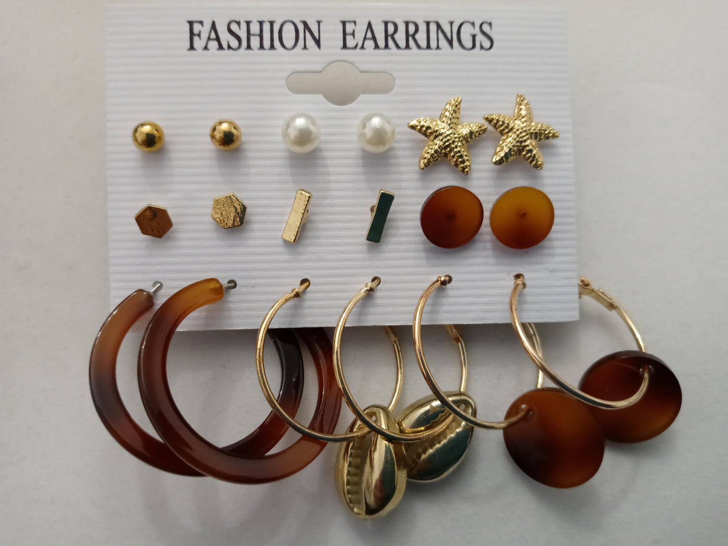 Stylish Various Style Earrings - Set 2 - 9 PR