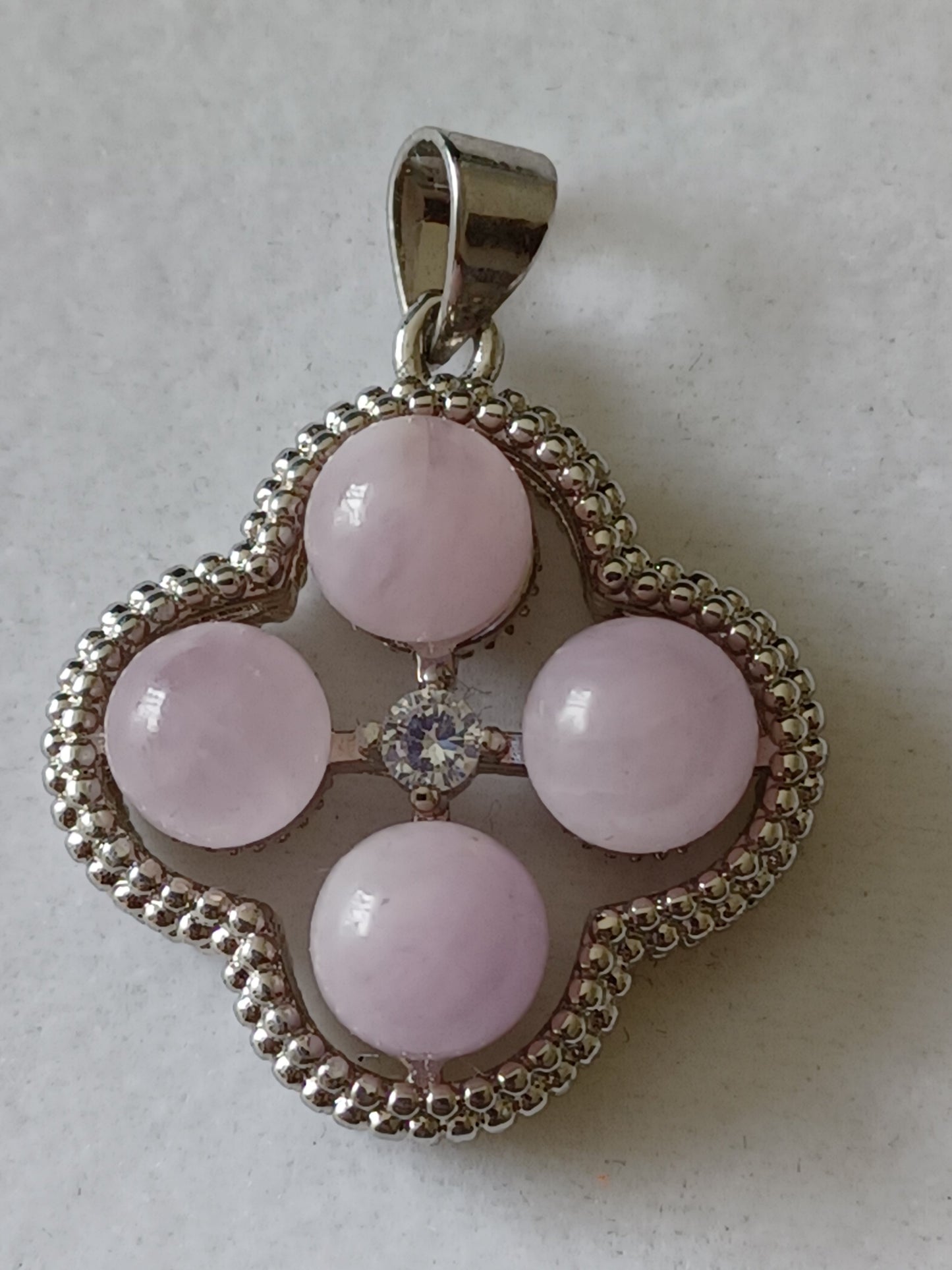 4 Stones + Rhinestone Pendant