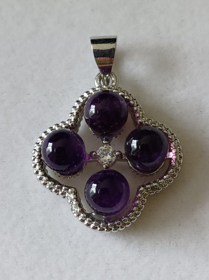 4 Stones + Rhinestone Pendant