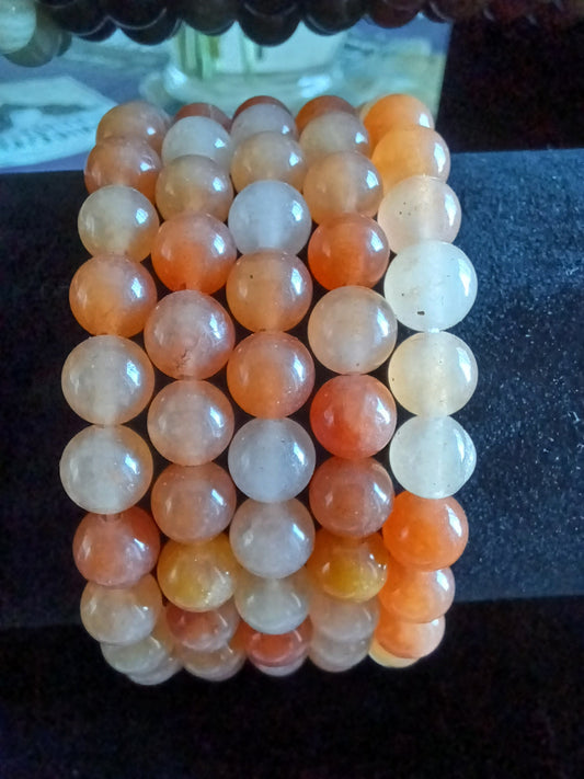 Botswana Agate Natural Stone Stretch Bracelet