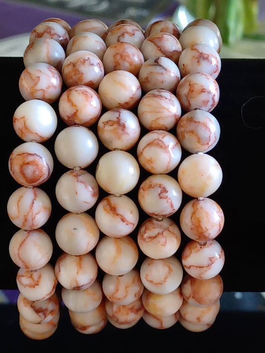 Magnesite Natural Stone Stretch Bracelet