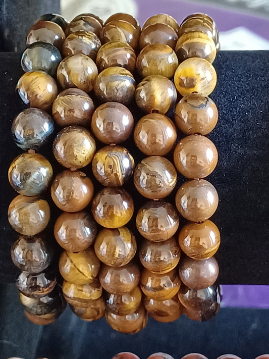 Tiger's Eye Natural Stone Stretch Bracelet